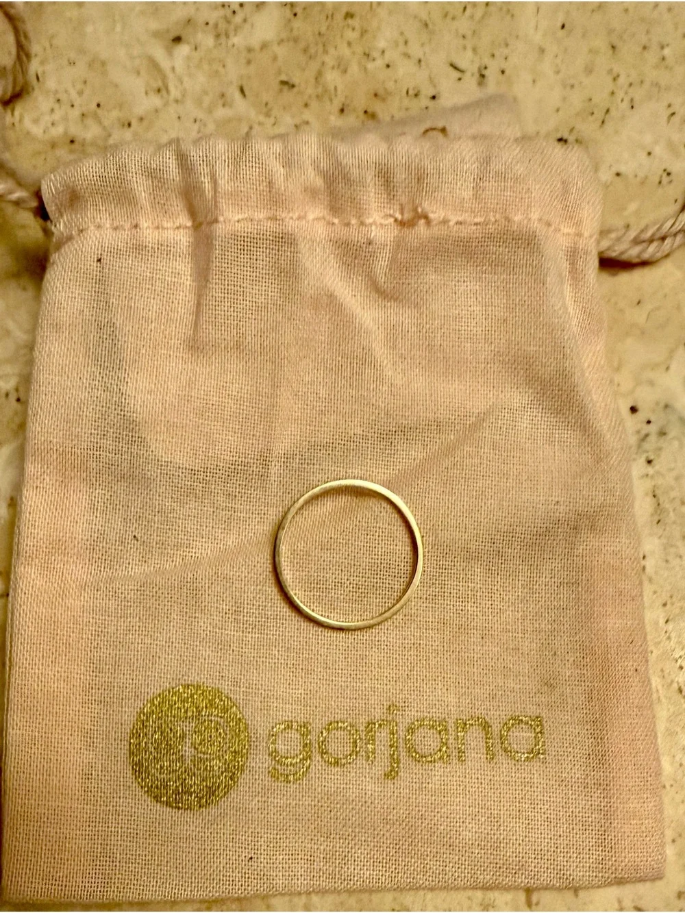 NWT Gorjana Slim 14K Gold Rose Stacking Ring - 7